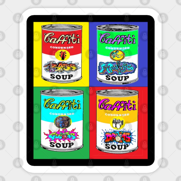 Graffiti Soup Pop art 2 Sticker by LowEndGraphics